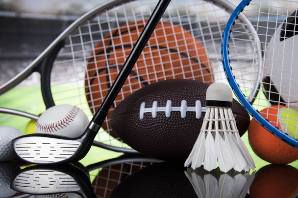 Balls and different sport equipment - Photo, Image