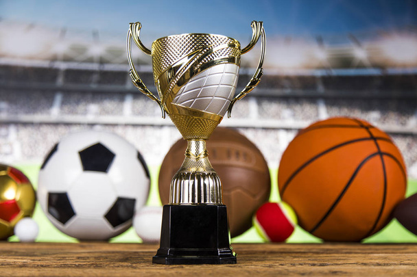 Trophy for champion, sport background - Photo, Image