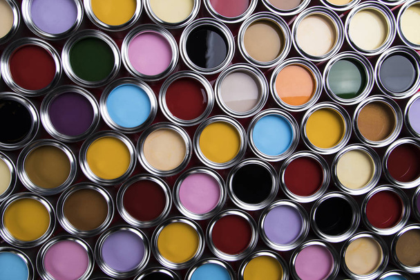 Paleta de cores, fundo da lata
 - Foto, Imagem