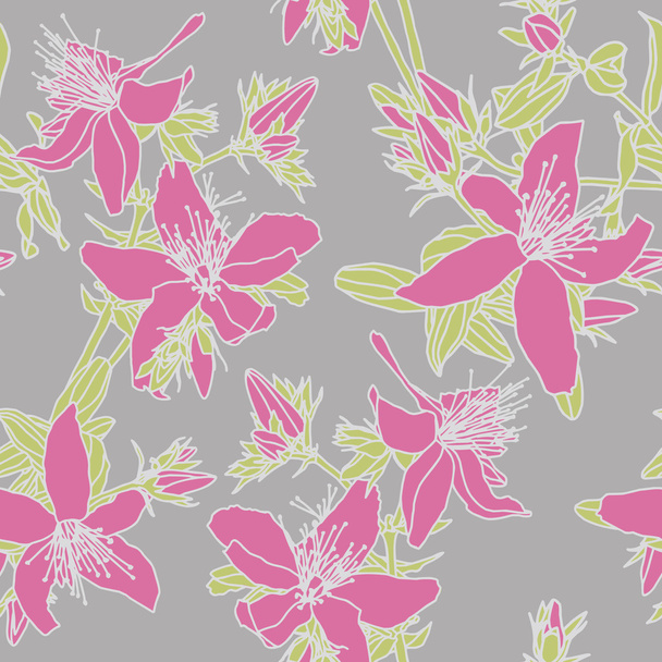 Elegance Seamless pattern with flowers - Διάνυσμα, εικόνα