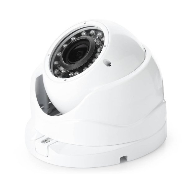 Câmera CCTV de segurança, isolada em branco
 - Foto, Imagem