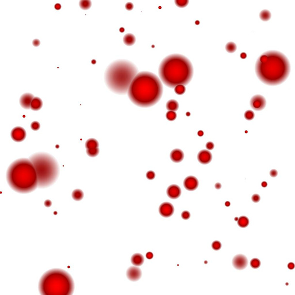 Gouttes taches rouges isolées sur fond blanc
 - Photo, image