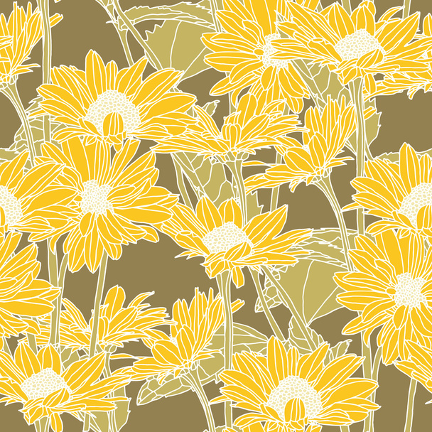 Elegance Seamless pattern with flowers - Вектор, зображення