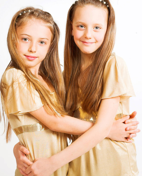 best friends over white background - Photo, image