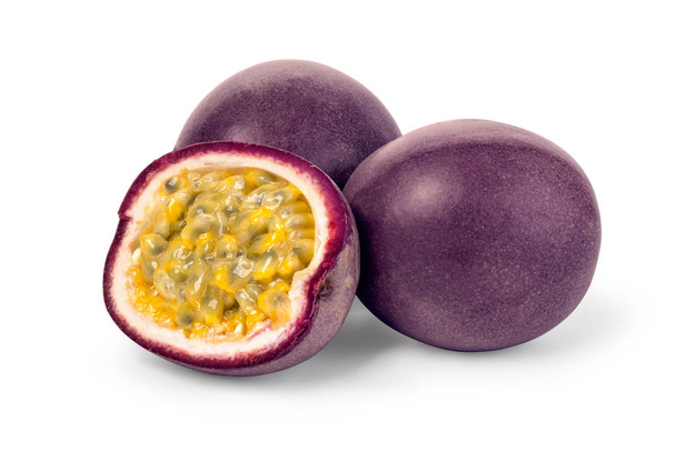 Maraquia passion fruit isolated on white background with clipping path - Photo, Image
