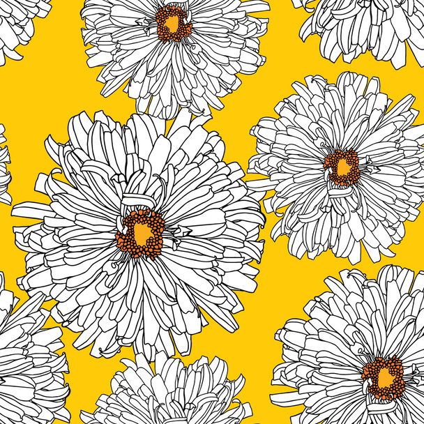 Elegance Seamless pattern with flowers - Vector, Imagen