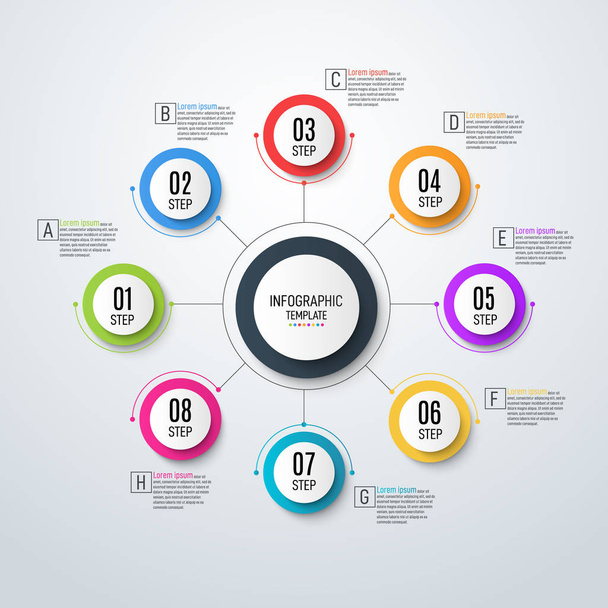Abstract vector infographics. Business data visualization. Template for presentation. - ベクター画像