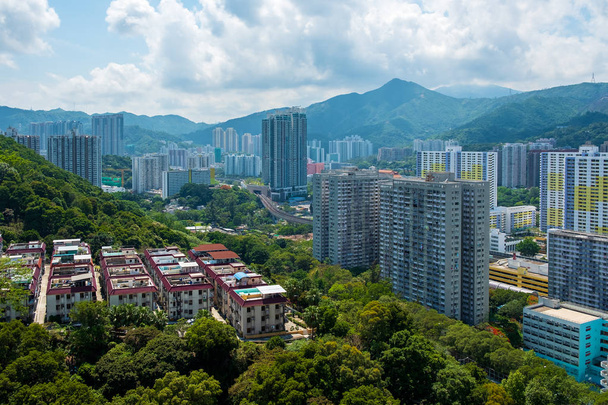 Hong Kong 都市景観のスカイライン - 写真・画像