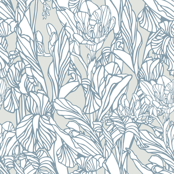 seamless flower pattern - Vector, afbeelding
