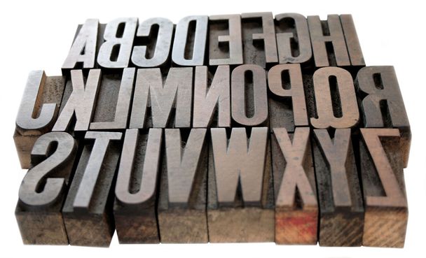 Letterpress wood type arrangement - Photo, Image