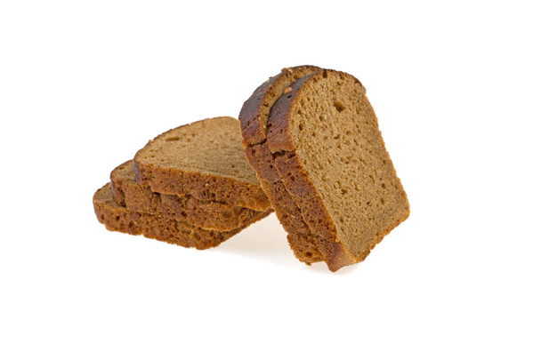 beyaz bir arka plan üzerinde koyu ekmek - Fotoğraf, Görsel