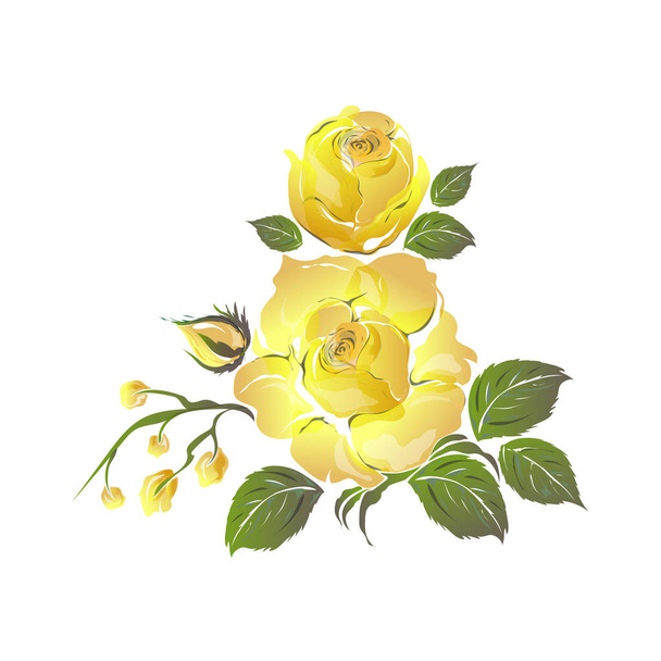 Beautiful watercolor flowers decorated background. Can be used as greeting card or invitation card design. - ベクター画像