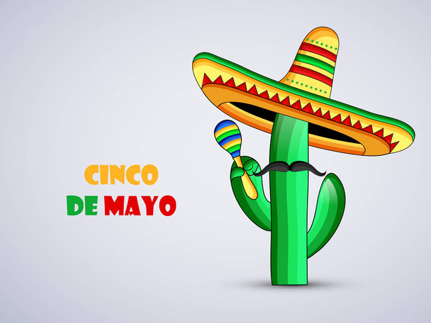 Arka plan illüstrasyon Cinco De Mayo için - Vektör, Görsel