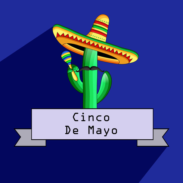 Illusztráció, a háttér a Cinco De Mayo - Vektor, kép