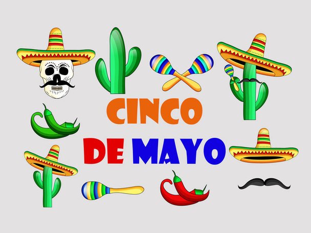 Εικονογράφηση του φόντου για Cinco De Mayo - Διάνυσμα, εικόνα