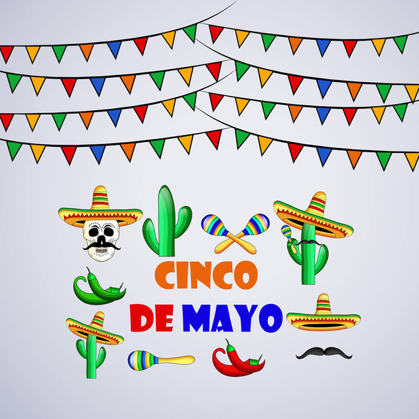 Afbeelding van de achtergrond voor Cinco De Mayo - Vector, afbeelding