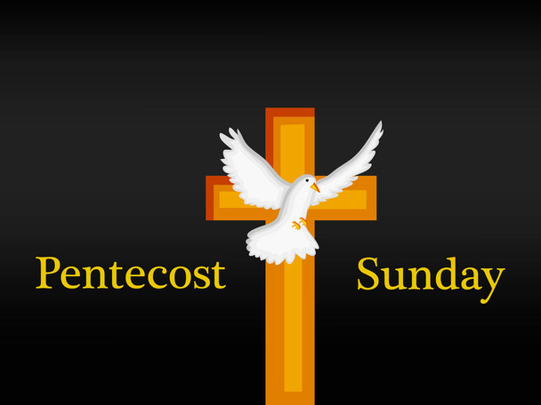 聖霊降臨祭日曜日背景の要素の図  - ベクター画像