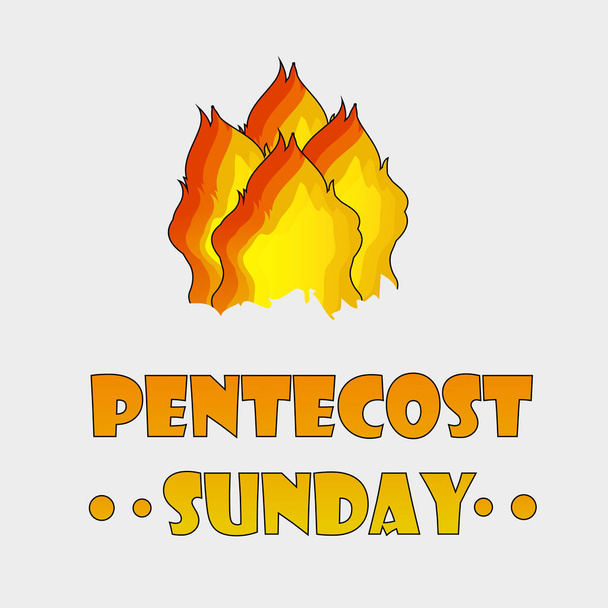 illustration of elements of Pentecost Sunday background  - Vector, Image
