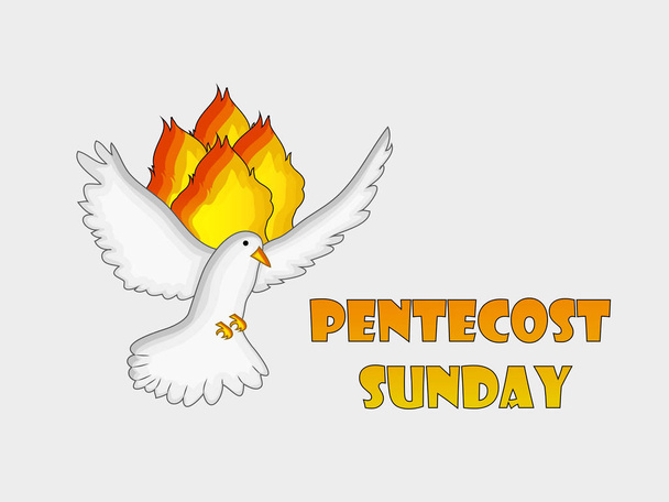 Illustration von Elementen des Pentecost Sonntag Hintergrund  - Vektor, Bild