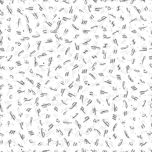 Vektor nahtlose Muster mit bemalten Buchstaben des Alphabets. Kann für Textilien, Tapeten und Packpapier verwendet werden. - Vektor, Bild