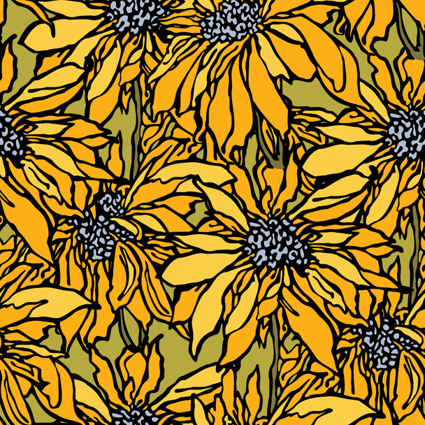 Elegance Seamless pattern with flowers - Vektor, kép