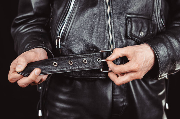 lock leather jackets - Foto, Bild