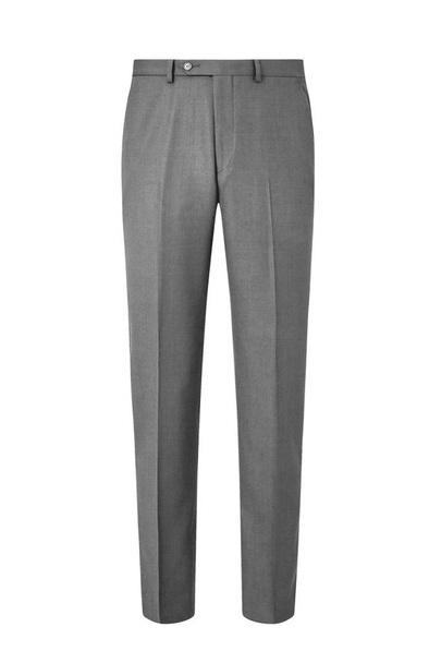 Beyaz arka plan üzerinde izole ışık gri resmi erkek pantolon - Fotoğraf, Görsel