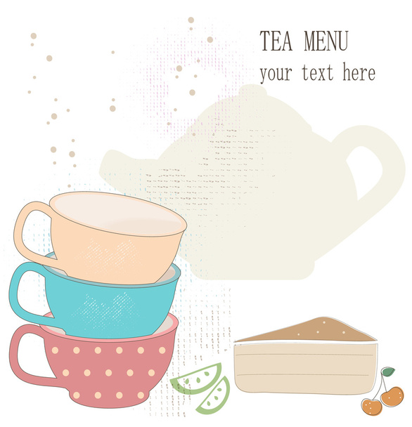 Tea menu - Vektori, kuva