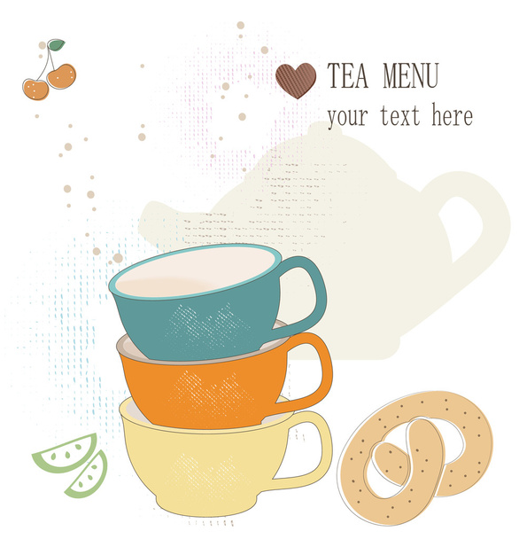 Tea menu - Vetor, Imagem
