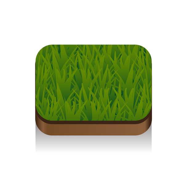 Botón de hierba
 - Vector, imagen