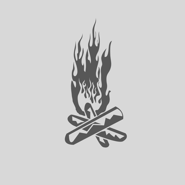 bonfire vector icon simple illustration - Vector, Image