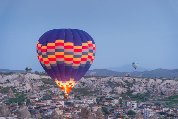 flyhot air balloons in sunrise, Cappadocia - Photo, Image