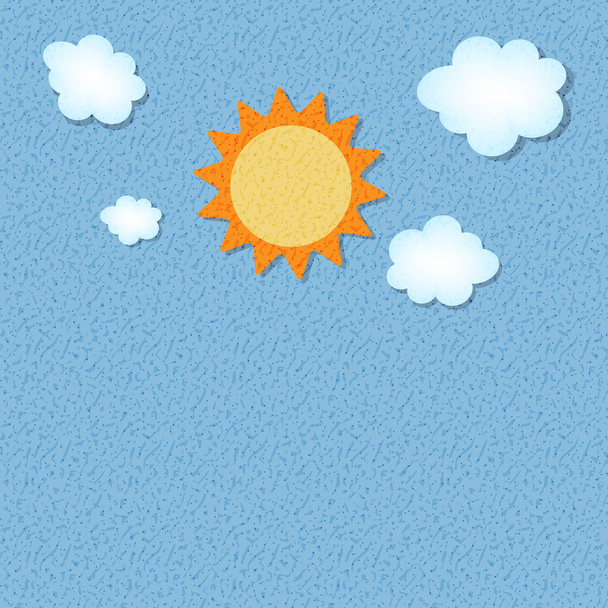 Sole e nube retro grunge sfondo vettoriale illustrazione
 - Vettoriali, immagini