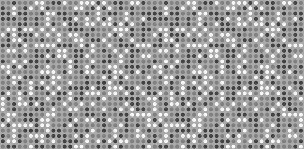 weiße Kreis-Mosaikfliese. nahtlose Muster-Punkte Hintergrund in Technologie-Konzept. 3D-Illustration. - Foto, Bild
