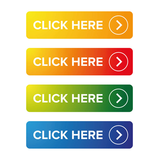 Haga clic aquí conjunto de botón de acción
 - Vector, Imagen