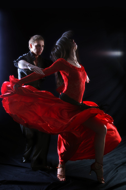 Dancers against black - Φωτογραφία, εικόνα