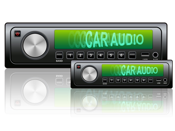 Car audio system - Wektor, obraz
