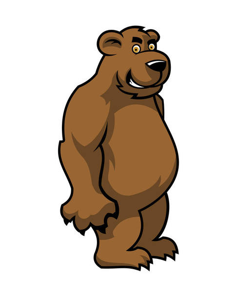 Dibujos animados oso marrón carácter
 - Vector, Imagen