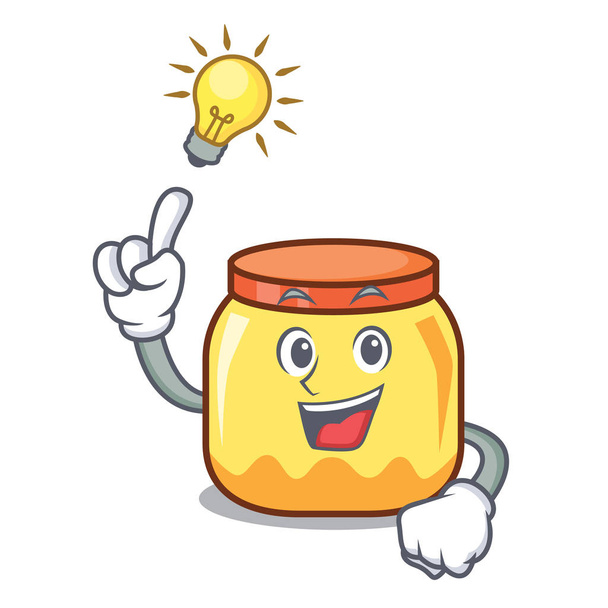 Have an idea cream jar mascot cartoon vector illustration - ベクター画像