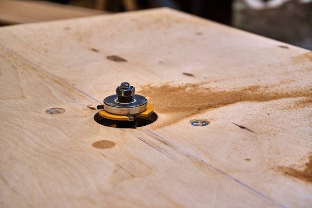 Woodworking joinery. The milling machine is stopped. - 写真・画像