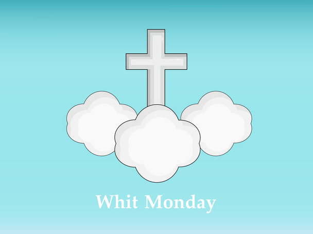 Illustration of elements of Whit Monday Background - Vector, Image