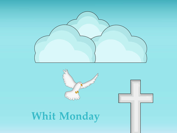 Illustratie van elementen van Whit maandag achtergrond - Vector, afbeelding