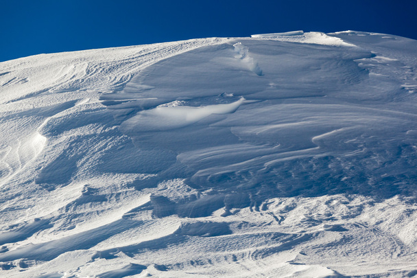 Snow on Peak Vallon at Ski Resort of Corvara, Alta Badia, Dolomi - Valokuva, kuva