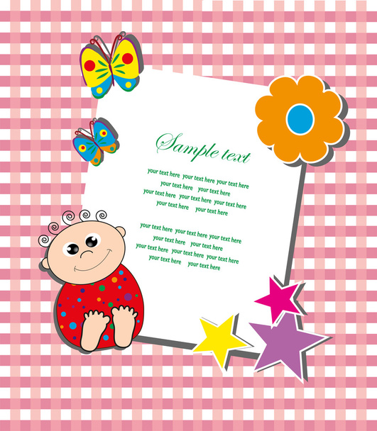 card for children. vector illustration - Vector, imagen