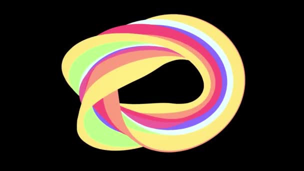 couleurs douces plat 3D incurvé beigne arc-en-ciel bonbons boucle sans couture forme abstraite animation fond nouvelle qualité mouvement universel dynamique animé coloré joyeuse vidéo
 - Séquence, vidéo