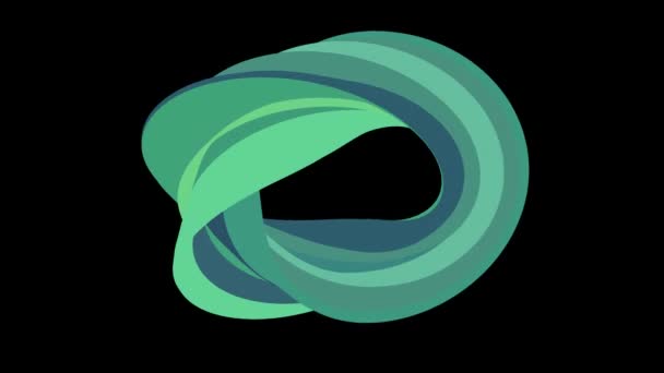 Yeşil çörek şeker sorunsuz döngü soyut şekil animasyon arka plan yeni kalite evrensel hareket dinamik animasyonlu renkli neşeli video görüntüleri yumuşak renkler düz 3d eğri - Video, Çekim