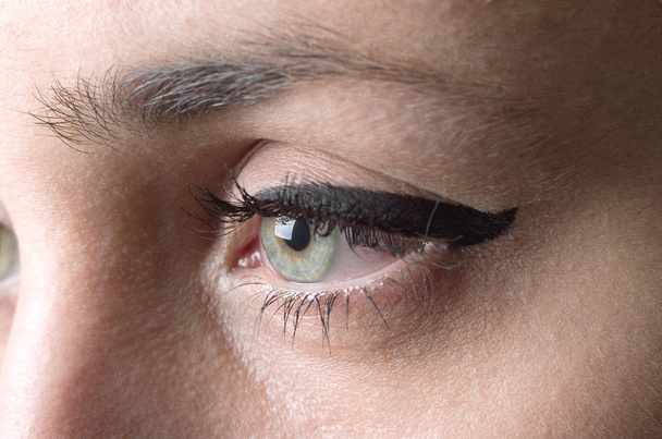 Macro image of human eye - Fotoğraf, Görsel