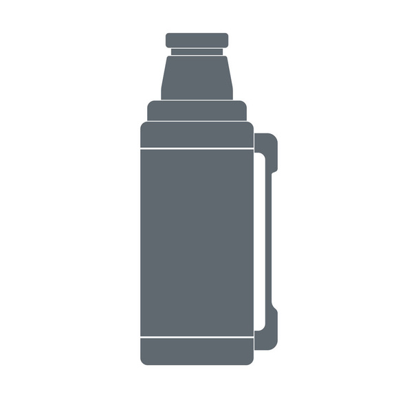 Thermos icône conteneur, matériel de camping et de randonnée. Illustration vectorielle
 - Vecteur, image