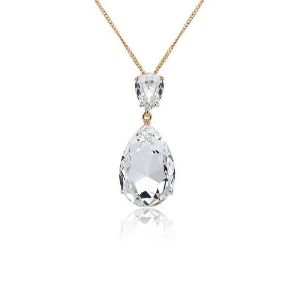 Diamond pendant isolated on white backgroun - Фото, зображення