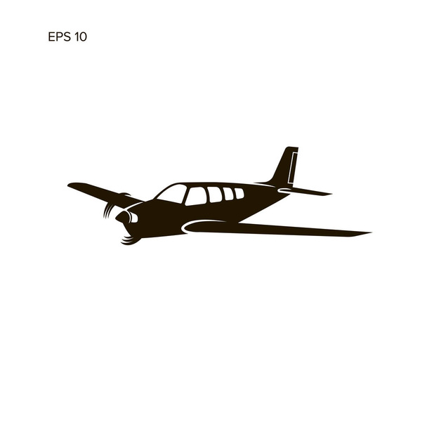 Small plane vector illustration. Single engine propelled passenger aircraft. - ベクター画像